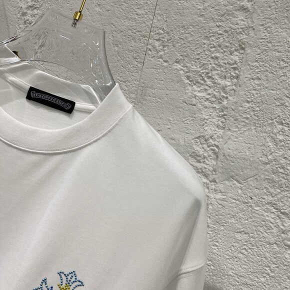 Chrome Hearts Rhinestone-Appliquéd White Long-Sleeved Shirt - Picture 5 of 8